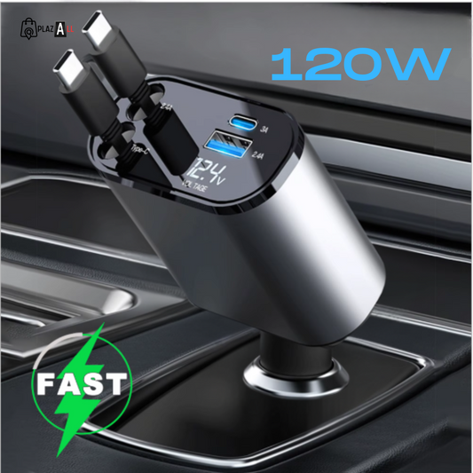 4-in-1 Retractable Car Charger